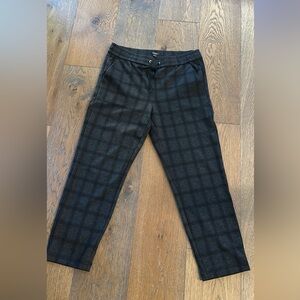 LOFT Women’s Charcoal Plaid Pull-on trousers